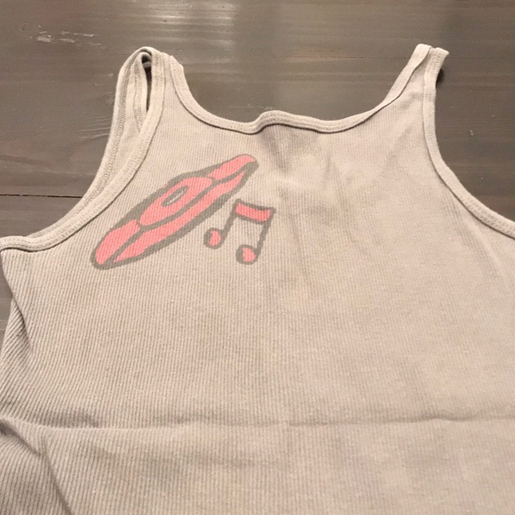 Gray Ribbed Tank Top - Picture 4 of 5